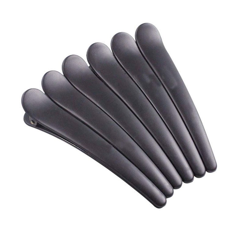 Suoirblss 12PCS Matte Black Plastic Metal Alligator Hair Clips Professional Hairdressing Salon Hair Barrettes Duck Bill Teeth Non Slip Clips for Hair Styling and Sectioning (Length -3in) - Image 5